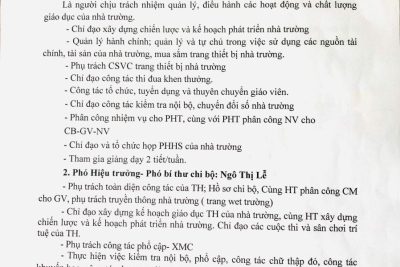Thông báo phân công nhiệm vụ Ban Giám hiệu năm học 2025-2026